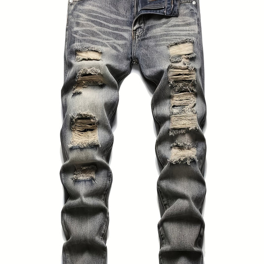 Men's Ripped Jeans Distressed Denim Pants
