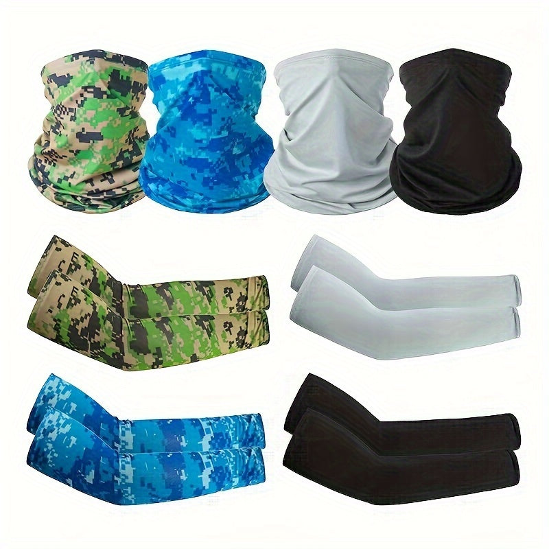 Outdoor Cycling Sunscreen Sleeve Cover and Windproof Mask Set