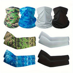 Outdoor Cycling Sunscreen Sleeve Cover and Windproof Mask Set