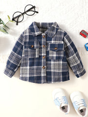 Boys Plaid Flannel Shirts Long Sleeve Button Down - Spring Fall Outwear