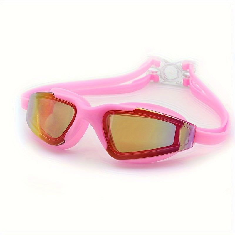Large Frame Electroplated Swimming Goggles
