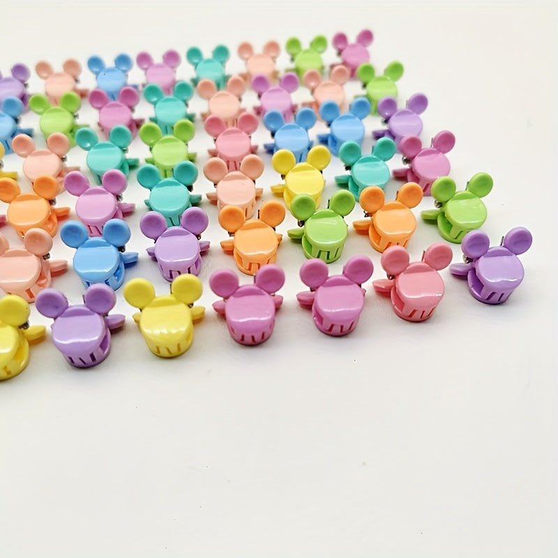 Random Cartoon Mouse Hair Clips Mini Claw Hair Accessories For Girls
