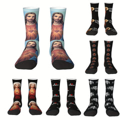 Men Winter Socks Outdoor Sports Warm Socks Novelty Crew Sock
