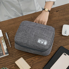Large Capacity Cable Organizer Bag Lightweight Zipper Cosmetic Bag