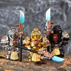 ABS Warrior Figure with Shield Spear Helmet & Armor Intricate Colors