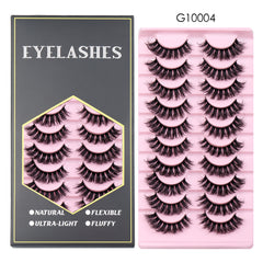 10 Pairs Fluffy False Eyelashes Curling 3D Grafting A Type