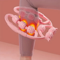9-Wheel Leg Clamp Roller Massager for Muscle Relaxation