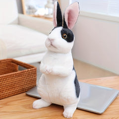 Lifelike Rabbit Plush Toy Set - Beige - Soft Polyester Fabric with PP Filling