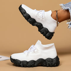 Women's Breathable Knit Sneakers Lightweight Casual Shoes