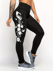 Halloween Skull Print Yoga Pants Fitness Sports Tight