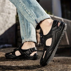 Men's Leather Non-slip Sandals Durable Quick Dry Shoes