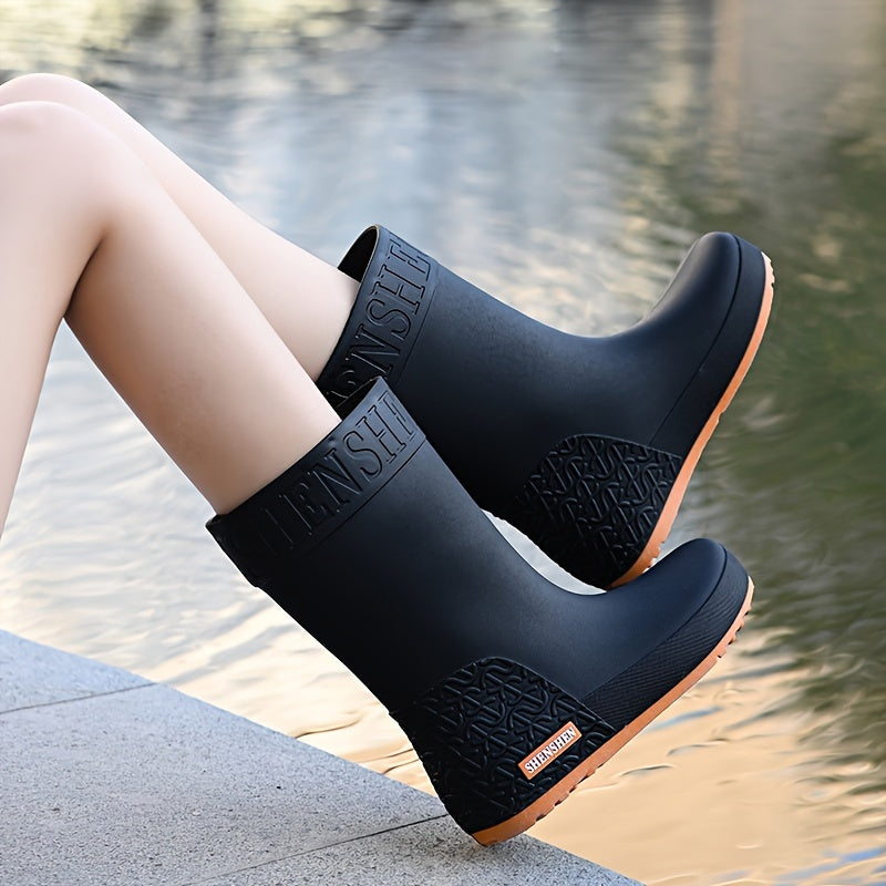 Stylish Waterproof High Tube Rain Boots Non-slip Outdoor Rain Boots