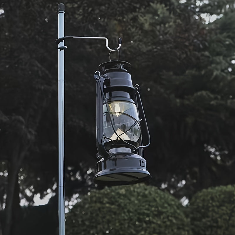 Stainless Steel Camping Light Pole Hook - Double Hook for Easy Hanging