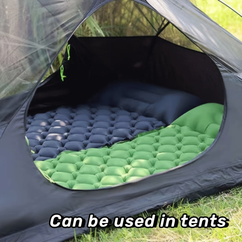 Compact Inflatable Sleeping Mat with Built-in Pillow