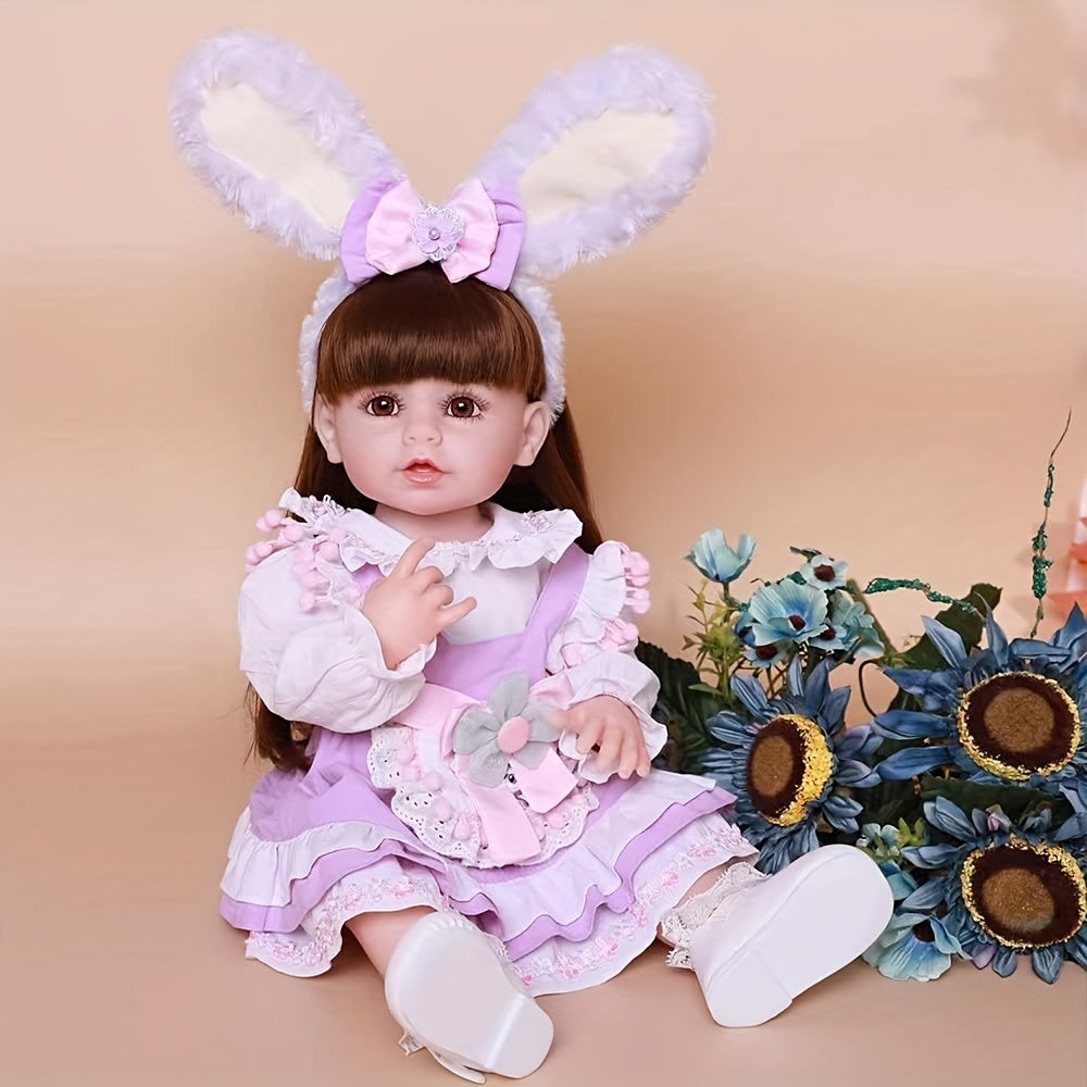 Simulative Baby Reborn Doll Soft Rubber Enamel Doll Birthday Gift
