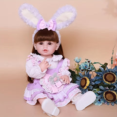 Simulative Baby Reborn Doll Soft Rubber Enamel Doll Birthday Gift