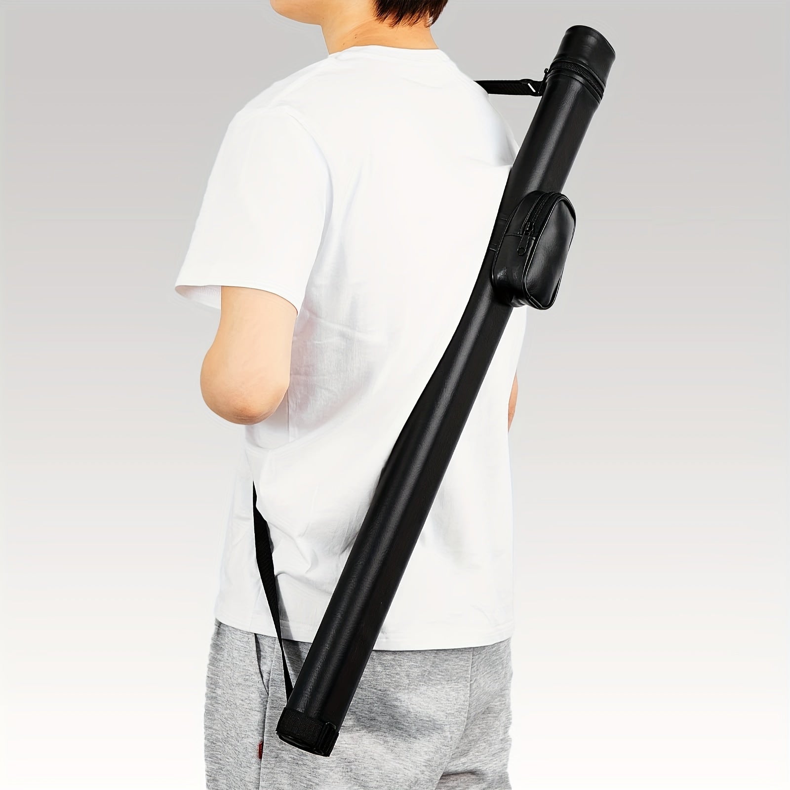 1pc Pool Cue Hard Case Holds 1 Butt and 1 Shaft Protective Carrying Bag