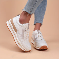 Women's Lightweight Running Shoes Lace Up Thick Bottom Casual Sneakers