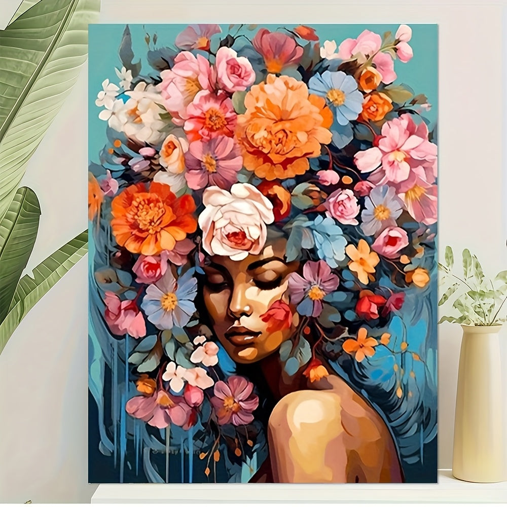 Abstract Girl DIY Digital Painting Set with Brushes and Acrylic Paints