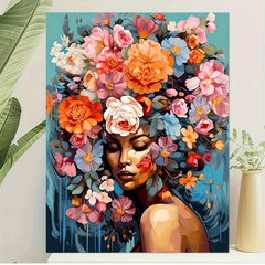 Abstract Girl DIY Digital Painting Set with Brushes and Acrylic Paints