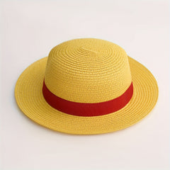 Yellow Straw Hat Summer Cosplay Cap Beach Cap Women Men