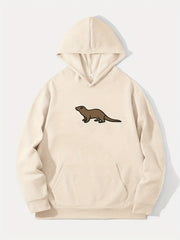 Animal Print Hoodie Men's Casual Graphic Pullover Hooded Sweatshirt