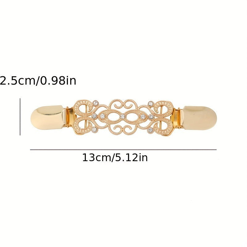 Vintage Metal Shawl Clip Women Scarf Sweater Brooch Boho Cardigan Pin