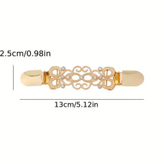 Vintage Metal Shawl Clip Women Scarf Sweater Brooch Boho Cardigan Pin