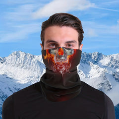Burning Bones Pattern Neck Gaiter Bandana UV Protection