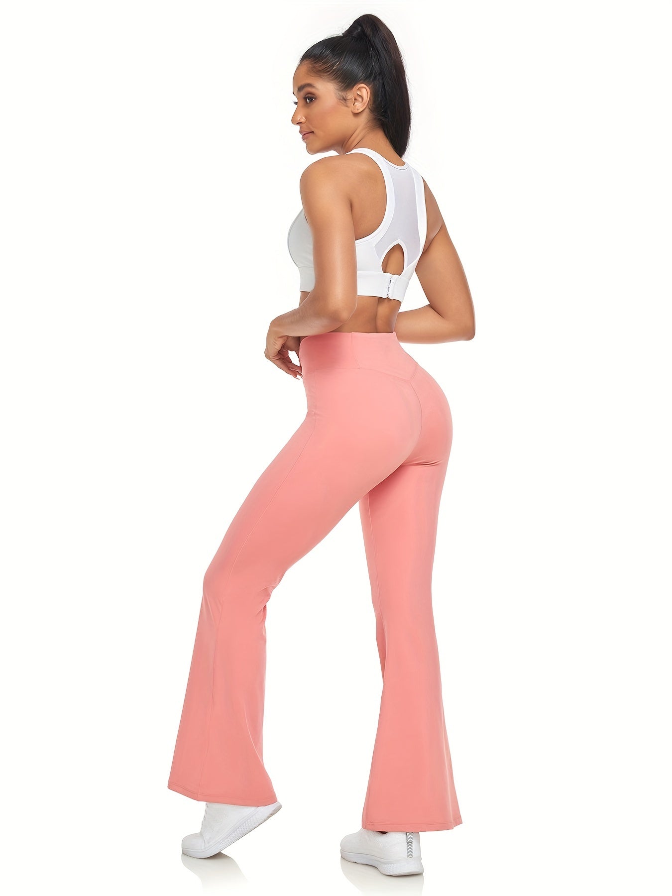 Women's Stretchy Flare Leg Yoga Pants Soft Casual Sports Pants