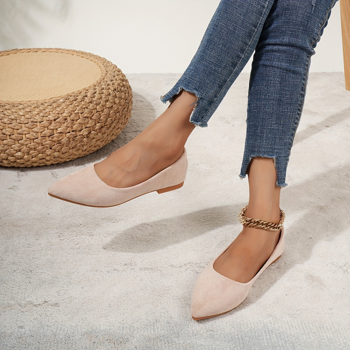 Women's Comfy Slip-On Flat Shoes Soft Sole Work Ballet Flats