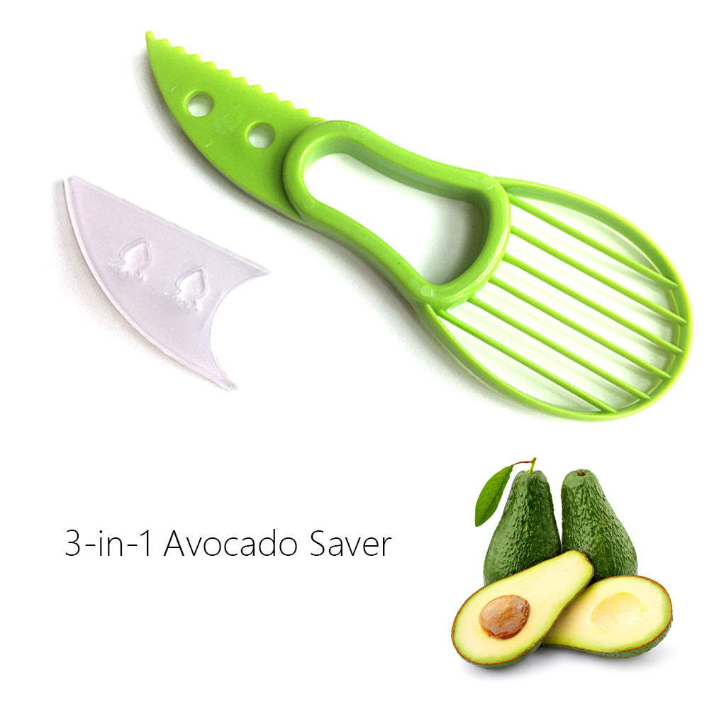 3 in 1 Avocado Slicer Shea Corer Butter Fruit Peeler Cutter Pulp Separator