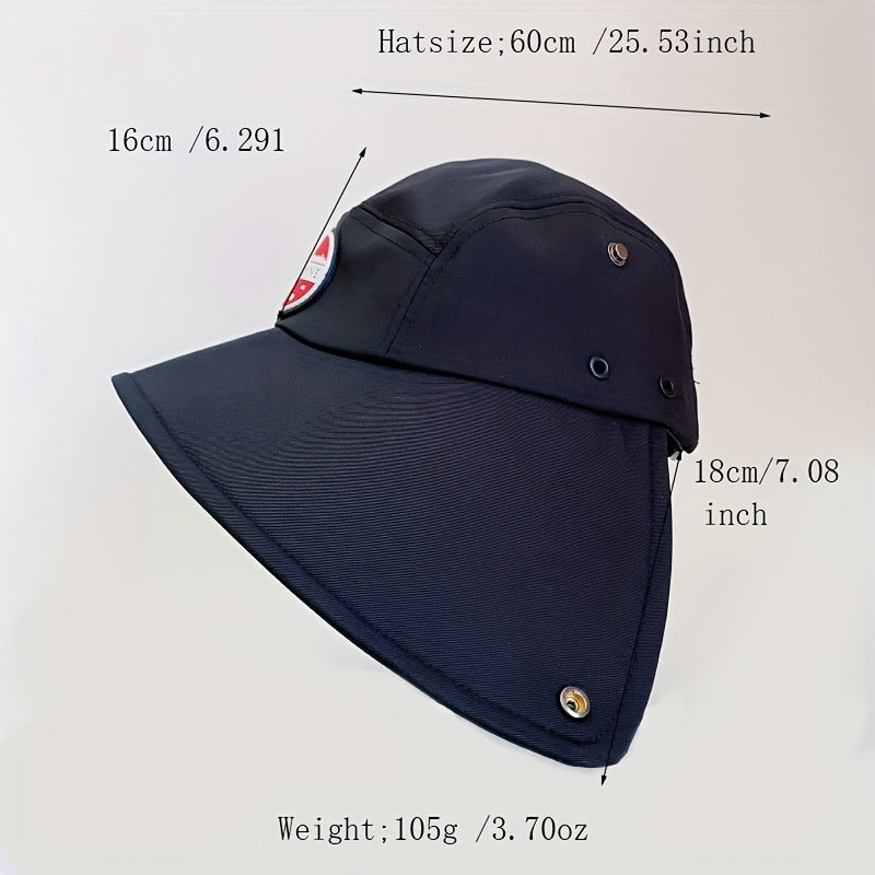 Wide Brim Visor Hat Cotton UV Protection Sun Hat