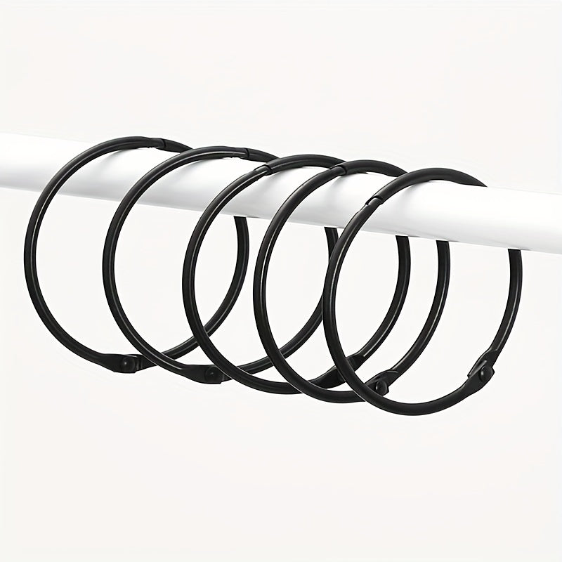 10pcs Metal Shower Curtain Rings Curtain Hanging Hooks