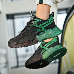 Men's Lace up Athletic Shoes Shock Absorbing Breathable Chunky Sneakers