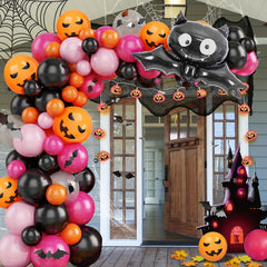 115pcs Halloween Balloons Bat Arch Christmas Halloween Thanksgiving Gift