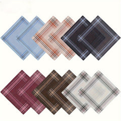 Retro Plaid Handkerchiefs - Set of 12pcs