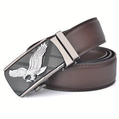 Eagle Style Automatic Buckle Men's Business Casual Belt All match Leather Belt