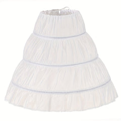 Girls 3-Hoop Petticoat Full Slip Skirt for Flower Girl
