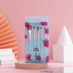 5pcs Fruit Makeup Brush Set Professional Eyeliner Eyebrow Blush Powder Brush