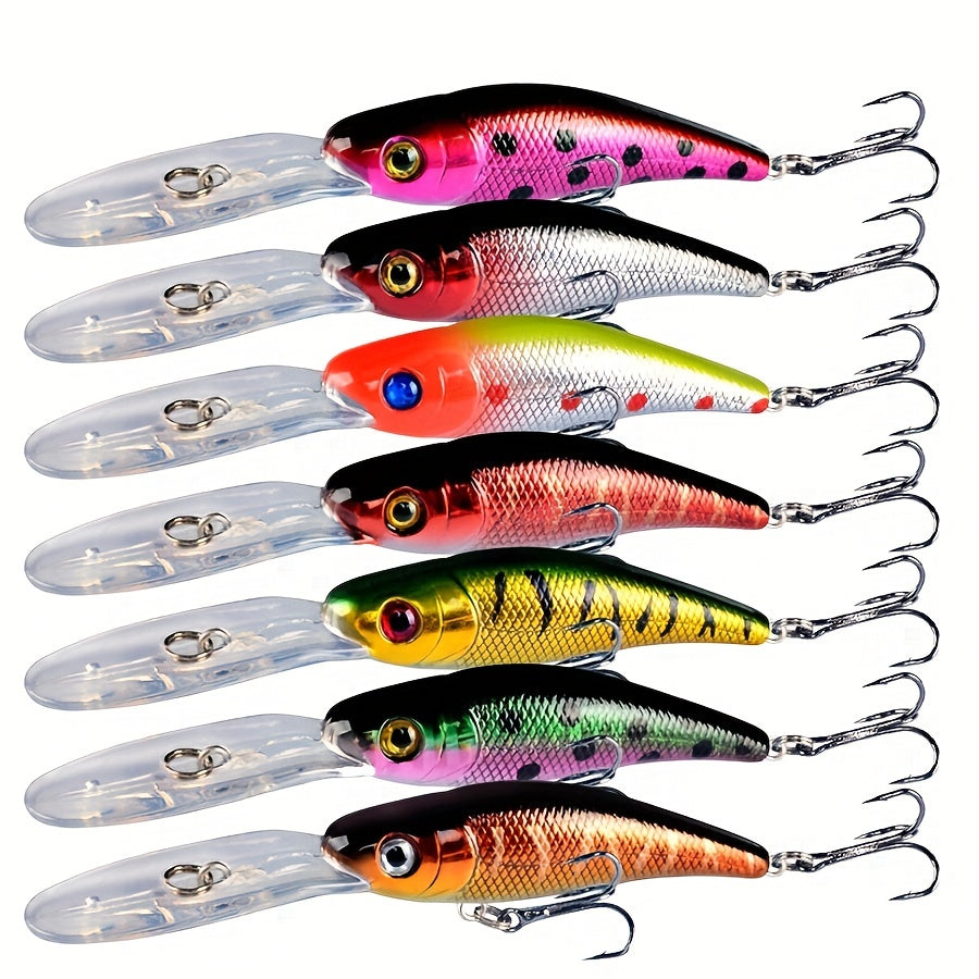 15pcs Crankbaits Fishing Lures Set for Pike Bass Trout Trolling Casting
