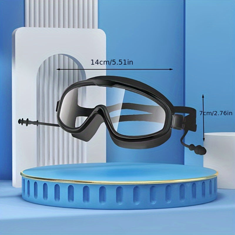 Kids Clear Frame Swimming Goggles Anti-fog Waterproof Glasses