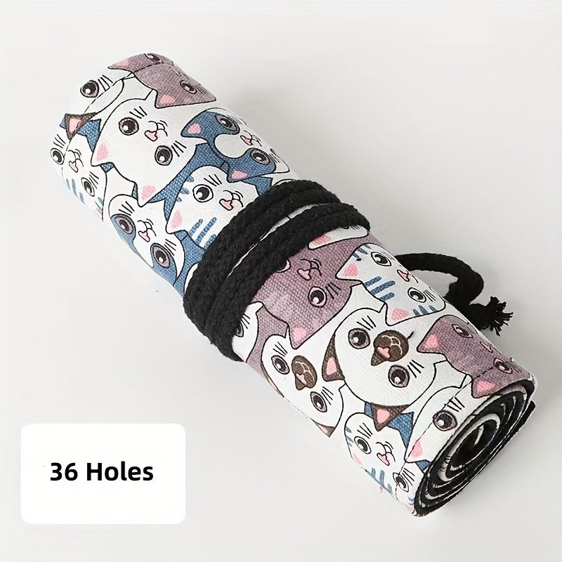 Big Headed Cat Printed Pencil Case Pencil Storage Bag
