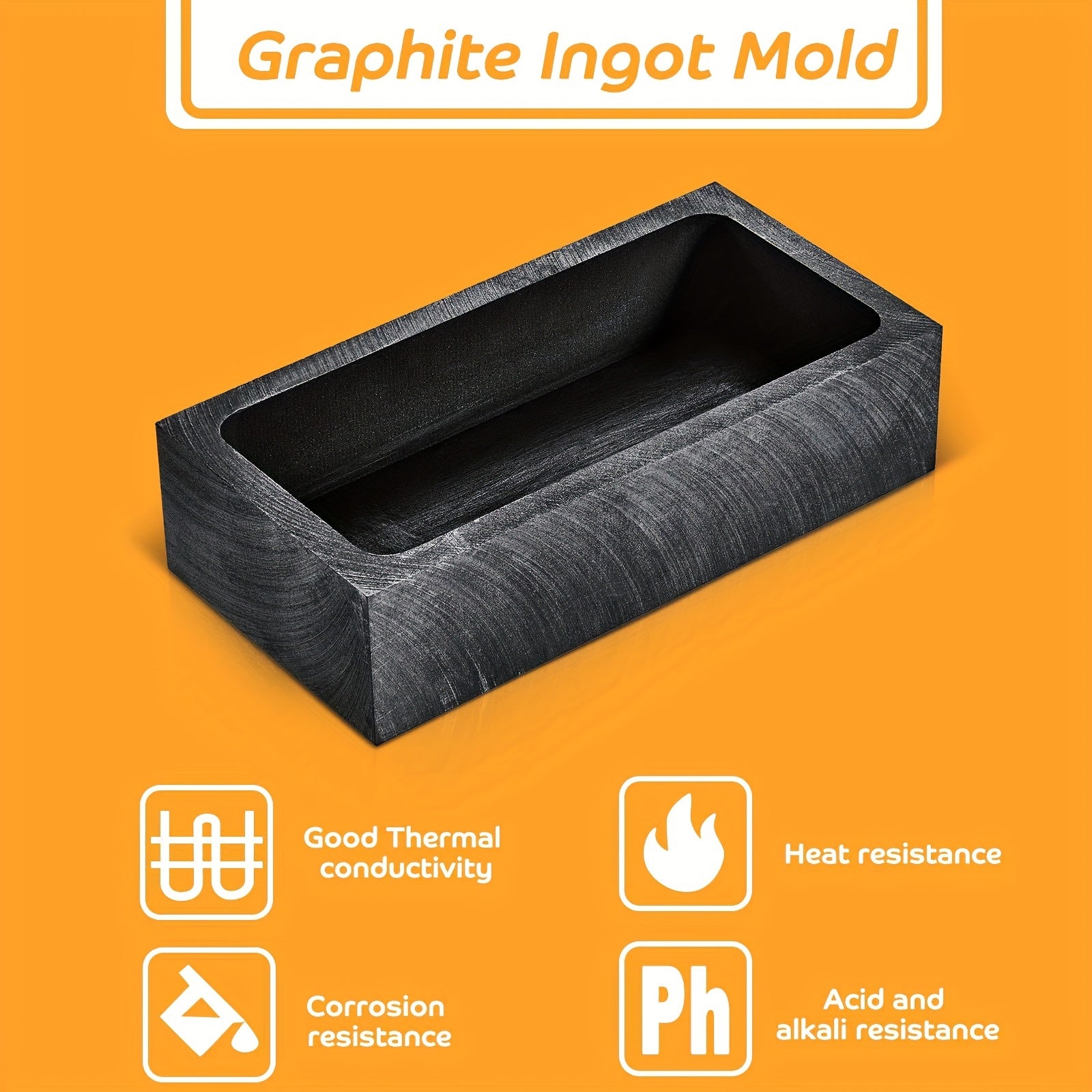 High Temp Graphite Crucible Casting Ingot Mold for Melting Refining Silver