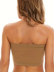 6 Pack Plus Size Bandeau Bra Set Seamless Stretchy Tube Bra