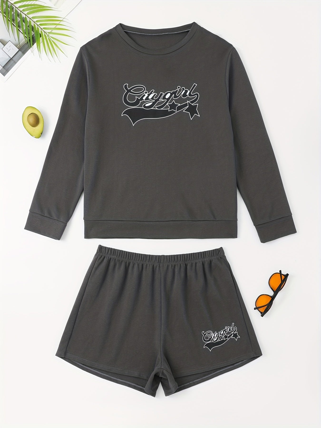 Casual Lounge Set Women's Pajamas Two Piece Set
