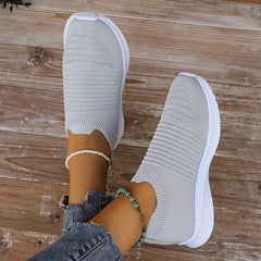 Women's Platform Walking Shoes Mesh Knit Casual Tennis Shoes