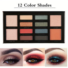 Matte Eyeshadow Palette 12 Colors Highly Pigmented Nudes Warm Natural Smokey