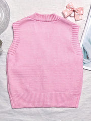 Baby Girl V Neck Knitted Sweater Cardigan Vest