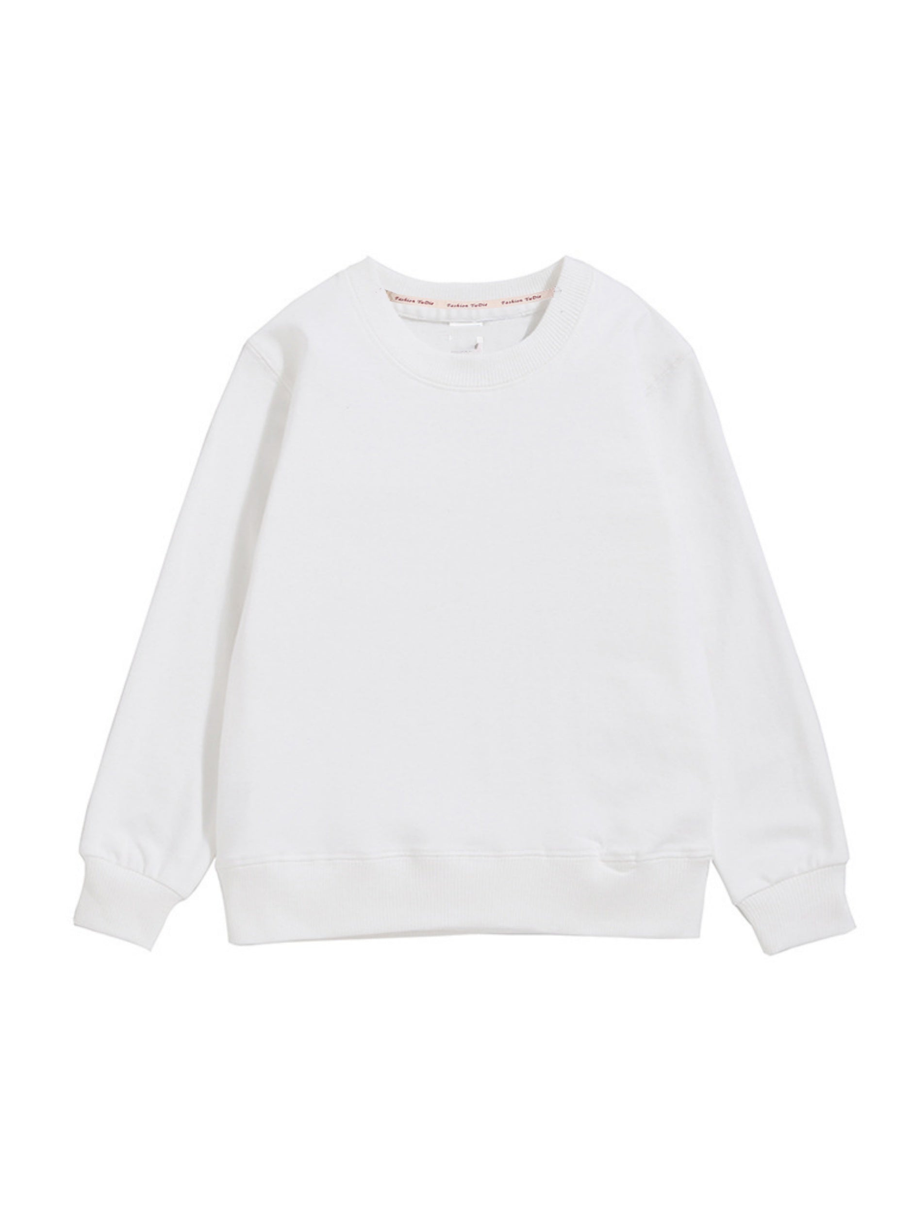 Kids Crewneck Sweatshirts Casual Solid T Shirt Pullover Tops Long Sleeve